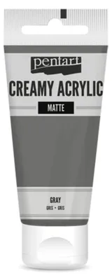 Produktbild von PENTART cremige Acrylfarbe, matt, 60 ml, GRAU