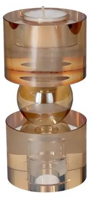 Produktbild von Gift Company Kerzenleuchter Sari Transparent Amber (15cm)
