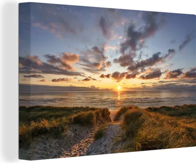 Obrázok produktu pre OneMillionCanvasses® - Plátno - 140x90 cm, Nemecko - Pláž - More, nástenné umenie Print Wall Decoration