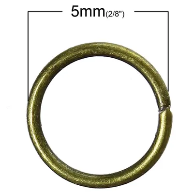 Produktbild von 100 Verbindungsringe, Biegeringe, Binderinge 5 mm antikbronze