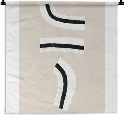 Produktbild von MuchoWow® Wandteppich Wandbehang Linie - Pastell - Gestaltung 60x60 cm Tapisserie Dekoration Wandtuch - Dekorationen - Wand Decke
