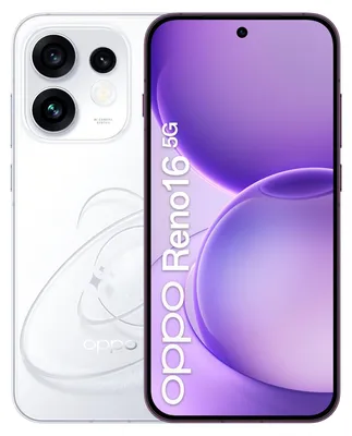 Produktbild von OPPO Reno16 5G, 16,1 cm (6.32"), 8 GB, 512 GB, 50 MP, Android 16.0, Weiß