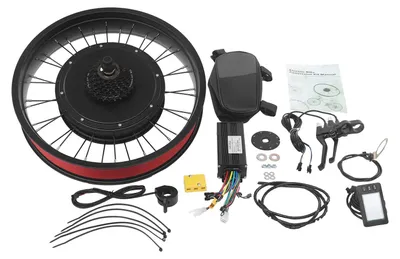 Produktbild von E-Bike Umrüstsatz - 1000W 48V Radnabenmotor - Für 50,8 cm Laufrad - Bürstenlos getriebelos - IP54 - Schwarz