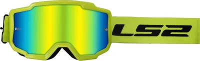Image de Lunettes de protection LS2 Cross "Charger" Visière en iridium jaune fluo