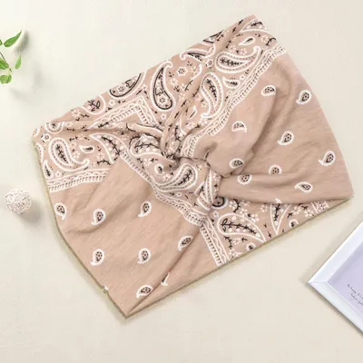 Immagine prodotto di Cerchietto in cotone Paisley - Morbido beige in stile classico