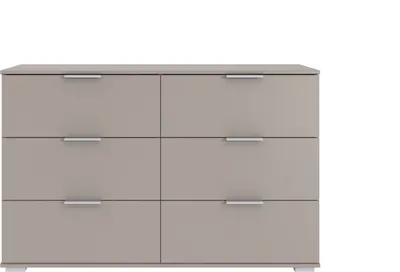 Produktbild von Schubkastenkommode >Easy Plus< 6 Schubladen, in SAHARAGRAU - 130x83x41cm (BxHxT)