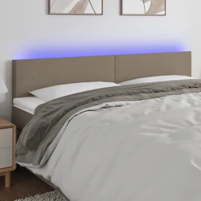 Produktbild von LED Kopfteil Taupe 160x5x78/88 cm Stoff