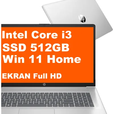 Produktbild von HP Laptop 17-cn3083st / B5RH2UA / Intel i3 / 8GB / 512GB / Intel UHD / FullHD / Win 11 / Srebrny