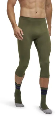 Image de FALKE - Pantalon de sous-vêtement thermique pour hommes, modèle Warm 3/4, taille M, tissu technique à séchage rapide, référence : 1 S