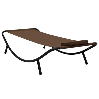 Zdjęcie produktu dla vidaXL Leżak ogrodowy brązowy 200×90 cm stalowy