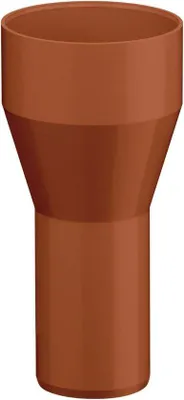 Zdjęcie produktu dla Złączka do rynny spustowej – tworzywo sztuczne PVC-U – 85/75 mm – brązowa