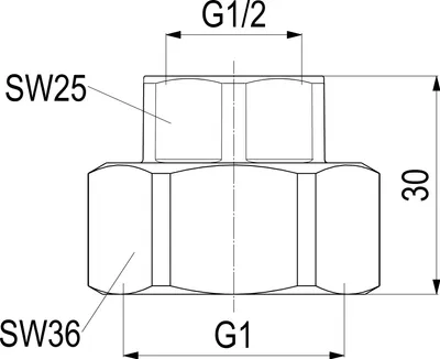 Image de JS ABGANGSVERSCHRAUBUNG           FUER STAHLROHR, 1/2" x 1"
