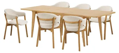 Produktbild von Oline Essgruppe Esstisch 6 Stühle natur, beige.