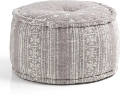 Productafbeelding van Runderhuid poef Oreste Luchetta, zacht, handgemaakt, 50 x 30 cm
