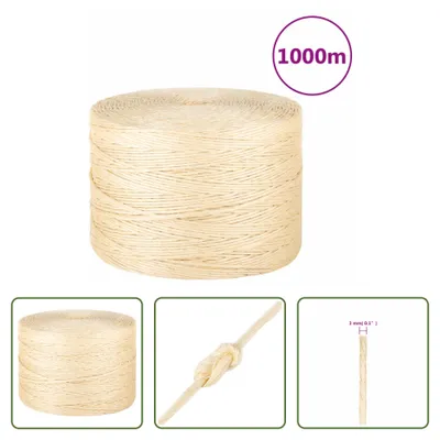 Image de The Living Store Corde 100% sisal 3 mm 1000 m