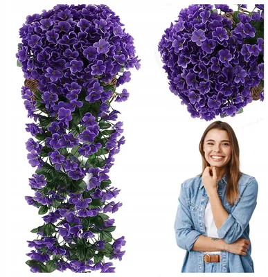 Produktbild von Griny Künstliche Surfinia Wie Echt Violett 78cm Balkondekoration