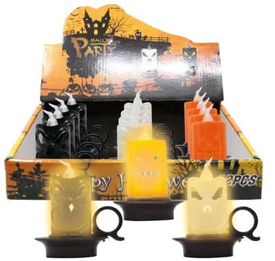 Immagine prodotto di Halloween spaventoso decorazione zucca candele facce spaventose Festive Mood Party, Colore: Multicolore