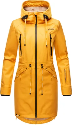 Obrázok produktu pre Marikoo Racquellee Nepremokavá dámska softshellová prechodná bunda s kapucňou mackintosh Amber Yellow veľkosť 40 - L