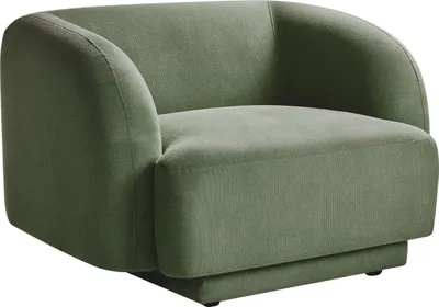 Obrázek produktu pro BELIANI Křeslo zelené polyesterová látka čalounění retro glamour styl s područkami obývací pokoj