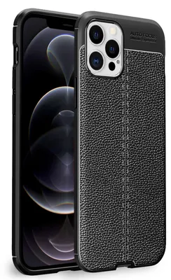 Produktbild von NALIA Leder Case für iPhone 12 Pro Max, Silikon Handy Hülle Schutz Tasche Cover