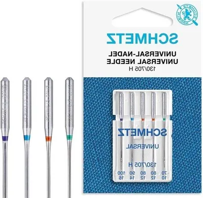 Image de Machine à coudre - Jeu d'aiguilles universelles - Pour appareils ménagers - 5 pièces - Argent