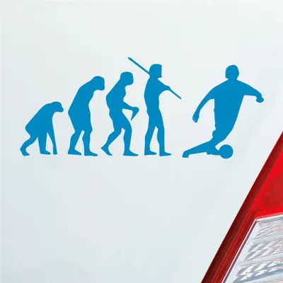 Produktbild von Auto Aufkleber Evolution Soccer Fussball Sport Fußball 15x6 cm Hellblau Sticker Heckscheibenaufkleber