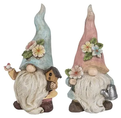 Produktbild von Gartenzwerg Gartenfigur Dekofigur - 23 cm - Polyresin - 2 Stück