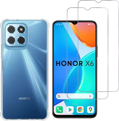 Image de Housse antichoc pour HONOR X6 avec 2 films de protection d'écran en verre trempé Phonillico®