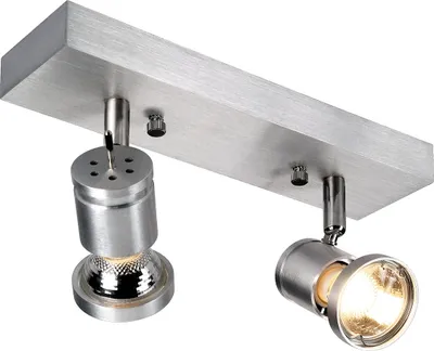 Zdjęcie produktu dla SOUVEREEN II QPAR51 CW aluminiowy reflektor sufitowy srebrny szczotkowany GU10 obrotowy i odchylany