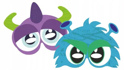 Image de GoDan Masque en papier Monstres Rigolos 3 pièces