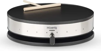 Produktbild von H.Koenig Crêpe-Maker \u00d8 33 cm KREP29 1300 W Edelstahl Antihaftbeschichtung Schwarz-Mehrfarbig