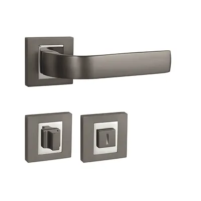 Obrázek produktu pro Dveřní klika SET MP - CYNTHIA - HR GRM/CHL - matný grafit/lesklý chrom (MSB/CP) WC klika/klika
