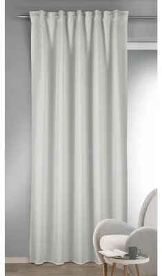 Produktbild von Fertigschal verdeckte Schlaufen "Louis" - Größe (HxB): 175x135cm Farbe: Silber