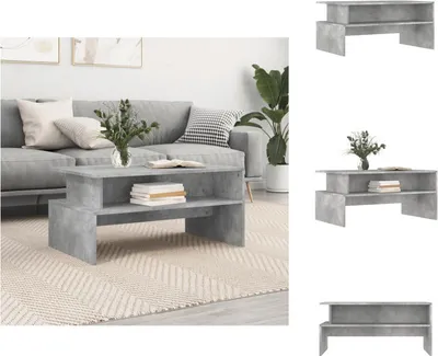 Zdjęcie produktu dla vidaXL Stolik kawowy betonowy szary 90x55x42,5 cm materiał drewnopochodny - Stoliki kawowe