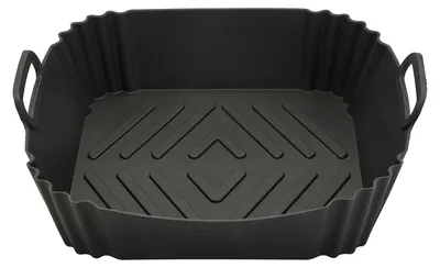 Produktbild von Silikon-Backform für Heißluftfritteuse, quadratisch, wiederverwendbarer Heißluftfritteusenkorb, Küchenhelfer für Heißluftfritteusen
