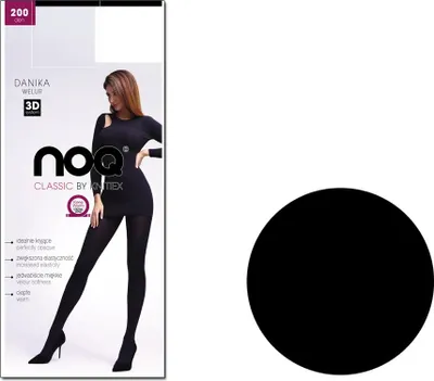 Produktbild von Blickdichte Strumpfhose 200den Mikrofaser 3 Nero