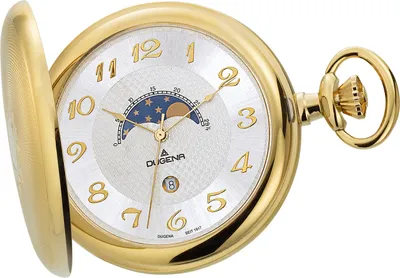 Produktbild von Dugena Herren-Taschenuhr 4460306-1 Savonette, Quarz, Edelstahl, inkl. Kette