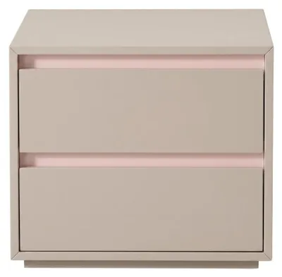 Immagine prodotto di Comodino beige, comodino in legno, design moderno, ideale per camere da letto di adolescenti e giovani