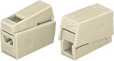 Two beige electrical connectors are shown against a white background.