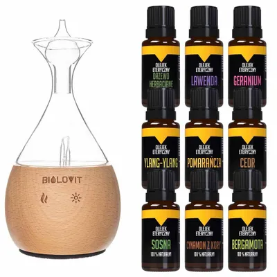 Obrázok produktu pre Bilovit sada rozprašovača esenciálnych olejov + 9 esenciálnych olejov
