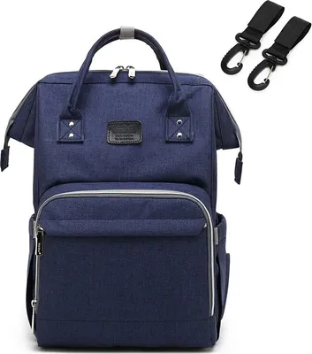 Produktbild von Linuode Windel Rucksack Windel Rucksack Tasche Mummy Large Capacity Bag Mom Baby Multifunktion Wasserdichte Outdoor Travel Wickeltaschen für die Babypflege (Farbe: blau)