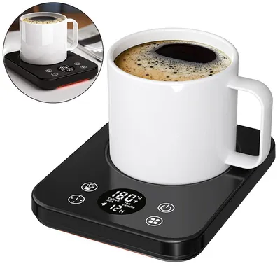 Produktbild von Becherwärmer elektrisch mit 9 Temperaturstufen, Kaffeewärmer mit Abschaltautomatik, für Kaffee, Milch und Kerzen