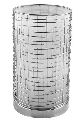 Fink Windlicht ohne Glas Joris silberfarben Edelstahl Höhe 41 cm