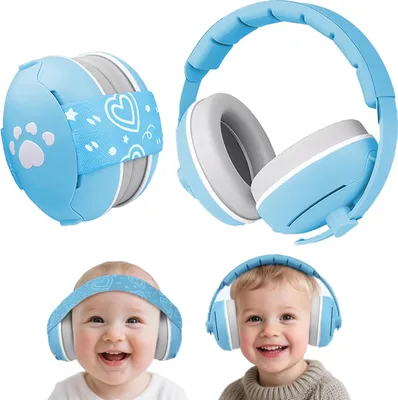 Produktbild von 2-in-1 Gehörschutz, Herzförmiger Kopfhörer, Geräuschschutz 25 dB, Geräuschunterdrückung für Kinder bis 48