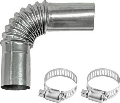 Image de Coude d'échappement pour chauffage diesel - Raccord pour tuyau d'échappement - Pour 2 kW/5 kW/8 kW -  CE - Noir