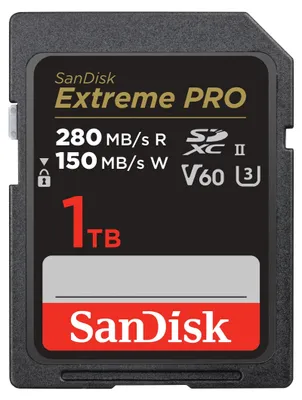 Produktbild von SanDisk SDSDXEP-1T00-GN4IN, 1 TB, SDXC, Klasse 10, UHS-II, 280 MB/s, 150 MB/s