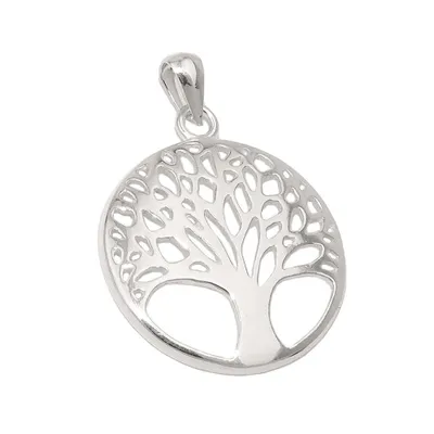 Produktbild von Anhänger 20mm Lebensbaum glänzend Silber 925 silber 20mm