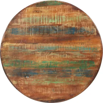 Immagine prodotto di Tavolo da Pranzo Ø110x78cm Legno Massello di Recupero e Acciaio