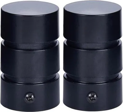 Produktbild von Aluminium-Gardinenstangen Schwarz - 2 Stücke - 28mm Innendurchmesser - Römische Stange.
