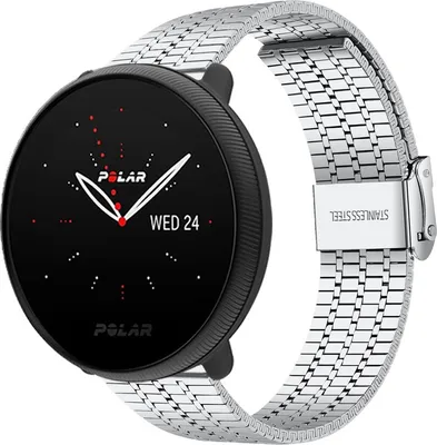 Produktbild von Strap-it Stahlarmband - Kompatibel mit Polar Ignite Armband Ersatzarmband Edelstahl Armband mit schnappverschluss Sportuhr zubehör für Polar Unite Armband Silber